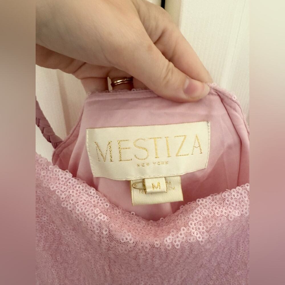 NWT Mestiza New York Margot Sequin Mini Dress Pink Balletcore Size Medium - Picture 7 of 12